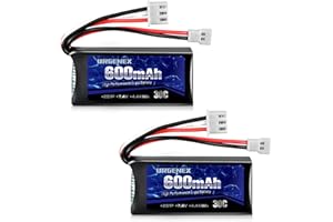 URGENEX FCX24 Battery 7.4V Lipos 2S 30C 600mAh Rechargeable Lithium Battery with Molex Plug Compatible with FMS RC Car and Most 1/10, 1/16, 1/18, 1/24 Scale RC Cars Trucks