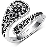 SCZKLAQ Spoon Rings for Women 925 Sterling Silver Spoon Rings Vintage Thumb Rings Jewelry Gifts for Women Men