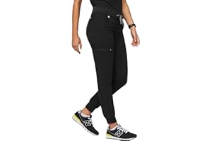 FIGS Zamora Jogger Scrub Pants for Women — Slim Fit, 6 Pockets, Yoga Waistband, Ribbed Ankle Cuffs, Anti-Wrinkle