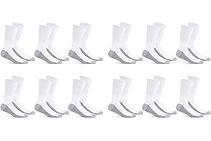 Fruit of the Loom mens Dual Defense Crew Socks (12 Pack)