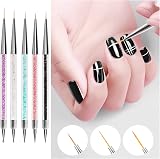 Jsdoin 5pc Nail Art Brushes Dotting Tools Pens Set for Gel Polish Pattern Design view 5
