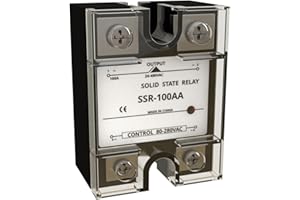 YQSIYU Solid State Relay 100 Amp SSR-100AA,80-280VAC/24-480VAC,4-Screw Terminals Single Phase Solid State Relay