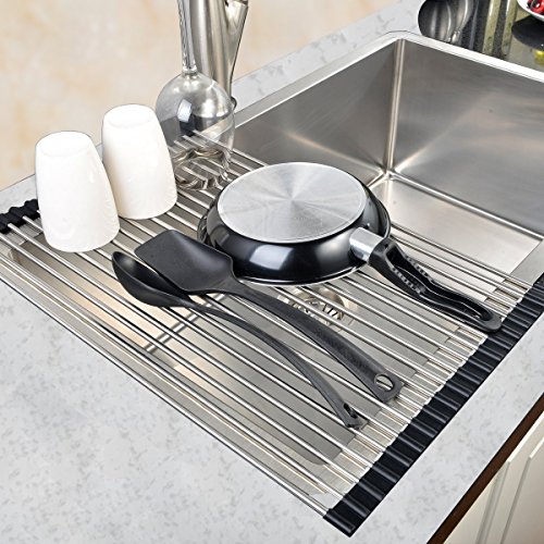 iLifeTech Rollup Dish Drying Rack/ Mat, Kitchen Sink Protector, Black Product Reviews