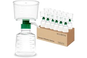 Biologix Laboratory Vacuum Filtration Unit Bottle Top Filter, 500mL Funnel and Receiver, CA, 0.22um, 12/Case