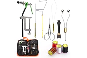 Lixada Fly Tying Tools Kit with Fly Tying Threader Needle Whip Finisher Scissors Fly Tying Kits for Flying Fishing Profession