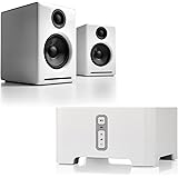 Audioengine A2+ Powered Bookshelf Speakers, White & Sonos CONNECT Digital Multi-room Music System Bundle