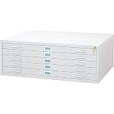 Safco Products 4997WHR Flat File Closed Base for 5-Drawer 4996WHR Flat File, Sold Separately, White