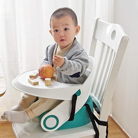 infant booster seat with tray