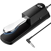 JOYO Sustain Pedal for Keyboard Piano Universal Metal Foot Controller with Polarity Switch 5ft Cable for Digital electric Piano MIDI Synthesizer (SP-10)