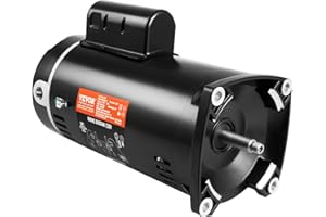 VEVOR 2 HP Pool Pump Motor, 56Y Frame, 230V (7.8 Amps) 3450 RPM, 60Hz, 1.3 Service Factor, 50μF/250V Capacitor, CCW Rotation 