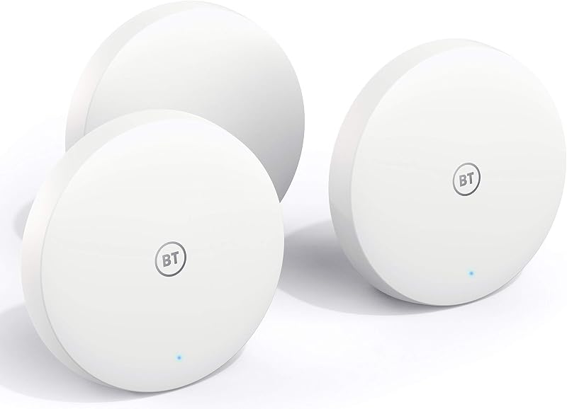 BT Mini Whole Home Wi-Fi 3 Pack AC1200 Mesh Discs with App Control