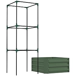 Outsunny Galvanized Raised Garden Bed, 55" Tall