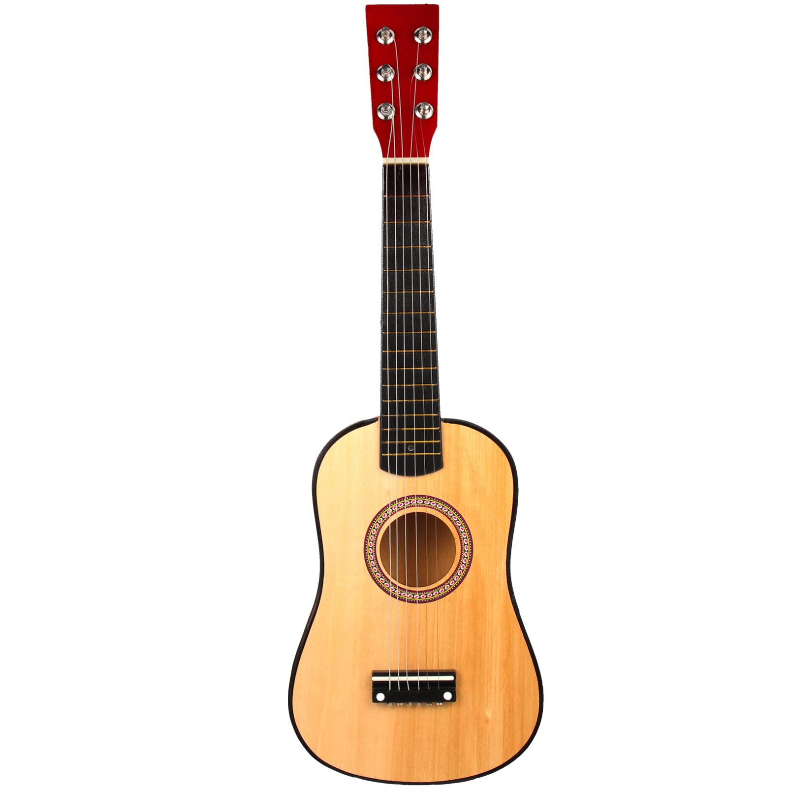 Toddmomy 23 Inch 6-String Folk Acoustic Beginner Guitar for Kids Basswood Music Instrument Suitable for Learning and Gift