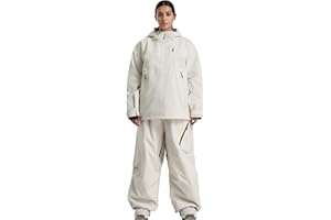 GSOU SNOW Women's Ski Jacket and Pants Set Baggy Snowboard Jacket Snow Suit Waterproof Windproof Hooded Coat