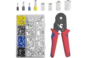 WMYCONGCONG 440 PCS Wire Ferrules Kits Ferrules Wire Ends Terminals Crimp Terminal Electrical Cable Pin Cord End Terminal 2/0-16 AWG with AWG23-7 Crimping Tool Set