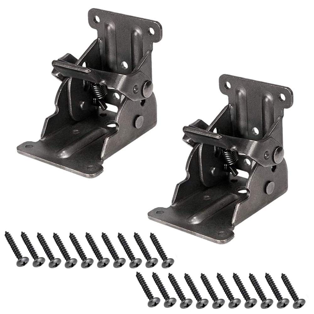 Folding Lock Table Bed Leg, 2 Pieces Folding Lock Extension Table Leg, Extension Table Bed Leg, Locking Folding Brackets, for Folding Legs Folding Workbench Folding Desktop Expansion (Black)