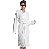 Mutenlc Women Lightweight Bath Robes Terry Cloth Towel Robe Microfiber Knee Length Bathrobe with Pockets