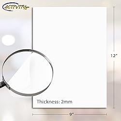 White EVA Foam Sheets, 9 x 12 Inch, 2mm Thick