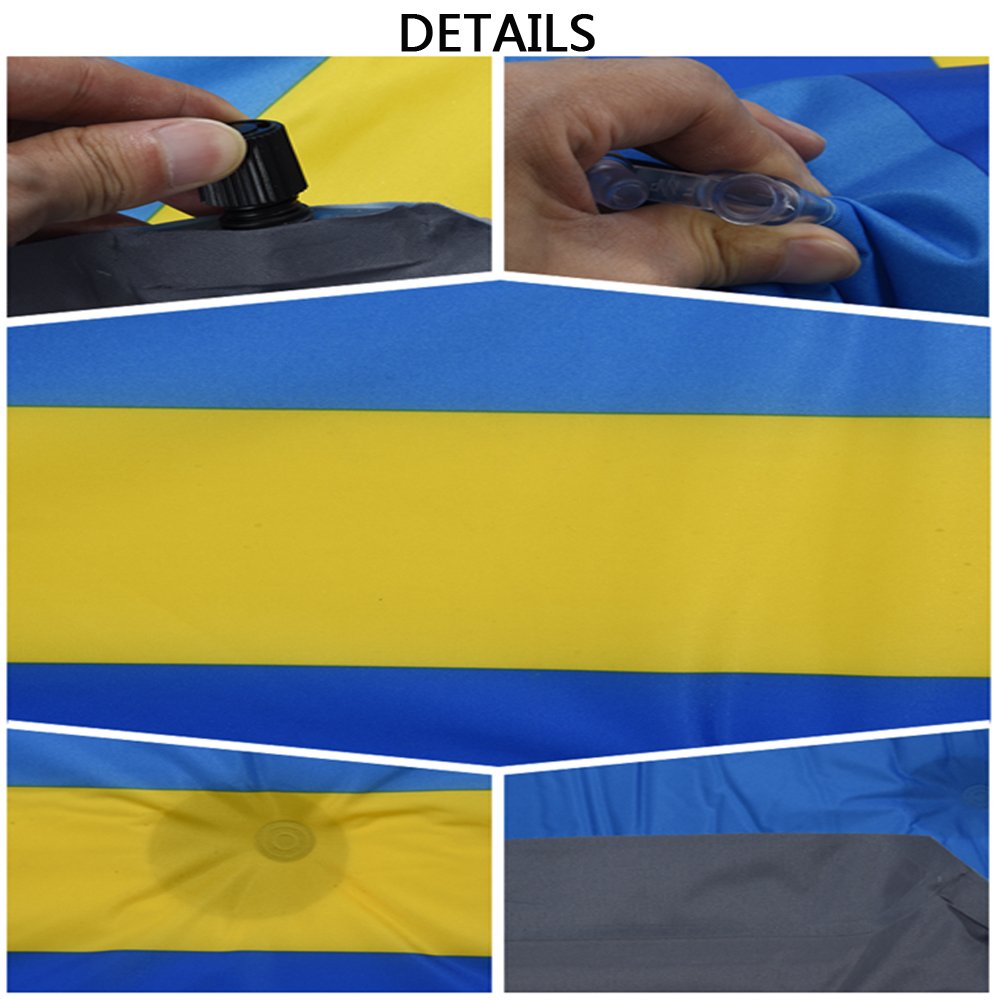 Pantan Double Self-Inflating Air Sleeping Pad, Outdoor Convenient Waterproof Splicing Sleeping Mat with Inflatable Pillow for Camping and Hiking