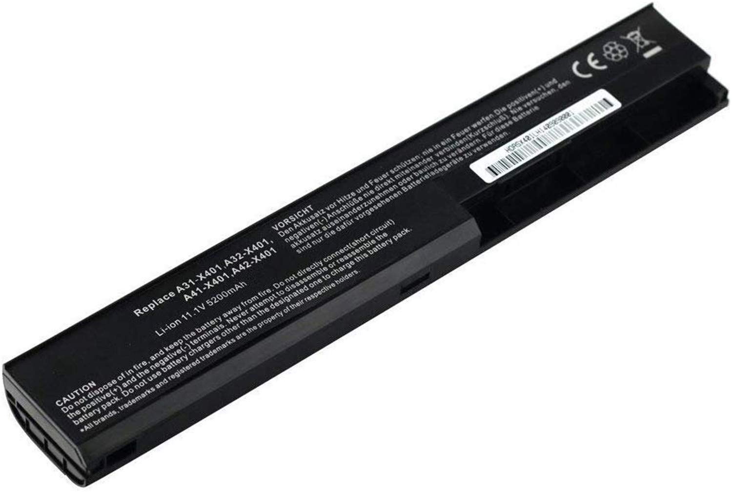 A32-X401 A31-X401 A41-X401 A42-X401 Laptop Battery Replacement for Asus X501A X301 X301A X301U X401 X401A X401U X501 X501U F301 F301A F301A1 F301U F401 F401A F401A1 F401U F501 F501A(11.1V 5200mAh)