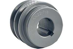 Saelno 2AK22-7/8 Double Groove V Belt Pulley 7/8 inch bore 2.25" OD,V Belt Sheaves Cast Iron for A AX 3L 4L V-Belts,2AK2278 Pulley
