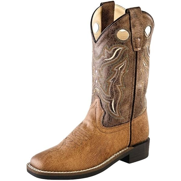 Amazon.com | Old West Boys' Canyon Cowboy Boot Snip Toe Tan 10 D(M
