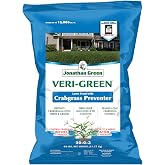 Jonathan Green Veri-Green Crabgrass Preventer &amp; Fertilizer - 15,000 Sq Ft | Slow-Release Nitrogen, Feeds up to 3 Months, Pre and Post-Emergent Control of Crabgrass and Annual Grassy Weeds