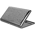 Beautiful Stylish Simple Unilateral Metal Ladies and Men's Cigarette Case,Holds 10 120's Capri Cigarettes (Arabesque Black)