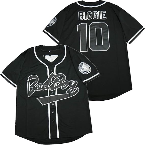 Men's 10 Biggie Bad Boy Movie Baseball Jersey Stitched 3 Colors