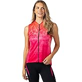 Terry Breakaway Mesh Sleeveless Full Zip Womens Cycling Jersey UPF 40+ Sun Top Full Front Zip Bike Vest, Relaxed Fit