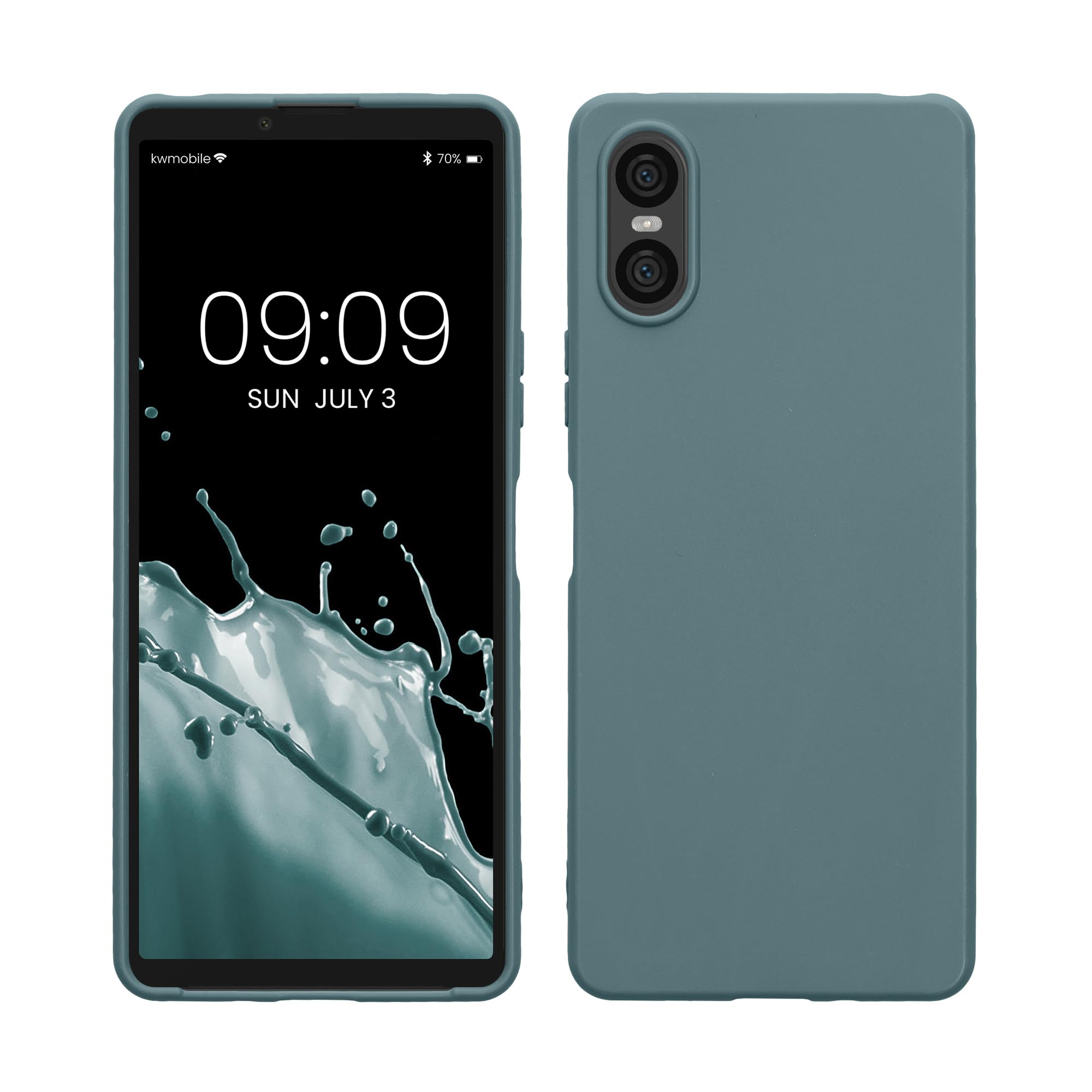 kwmobile Case for Sony Xperia 10 VI Case - Soft Cover - Shockproof TPU Material - Wireless Charging - Arctic Night