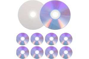 Levemolo 10pcs Blank CD-RW Discs Rewritable Audio CDs High Capacity Media for Computer Burning Music