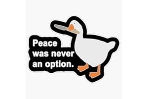 Leyland Designs Peace was Never an Option Sticker Outdoor Rated Vinyl Sticker Decal for Windows, Bumpers, Laptops or Crafts 5"