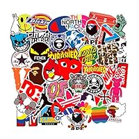 100 Pcs Fashion Brand Stickers for Laptop Stickers Motorcycle Bicycle Skateboard Luggage Decal Graffiti Patches Stickers for [No-Duplicate Sticker Pack]