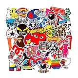 100 Pcs Fashion Brand Stickers for Laptop Stickers Motorcycle Bicycle Skateboard Luggage Decal Graffiti Patches Stickers for [No-Duplicate Sticker Pack]