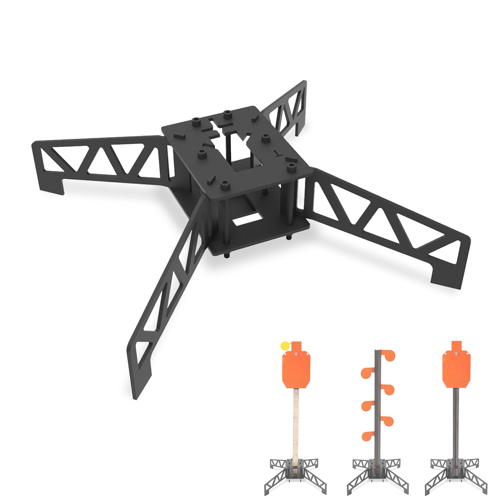 Photo 1 of *INCOMPLETE** BLANCOHABIL 2x4 Target Stand Base,AR500 Steel Targets for Shooting,Steel Shooting Targets,Dueling Tree Base,Steel Target Stand - Black