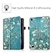 Fintie Folio Case for Amazon Fire (Previous 5th Generation, 2015 7 inch) - Slim Fit Premium Vegan Leather Standing Protective Cover, Blossom