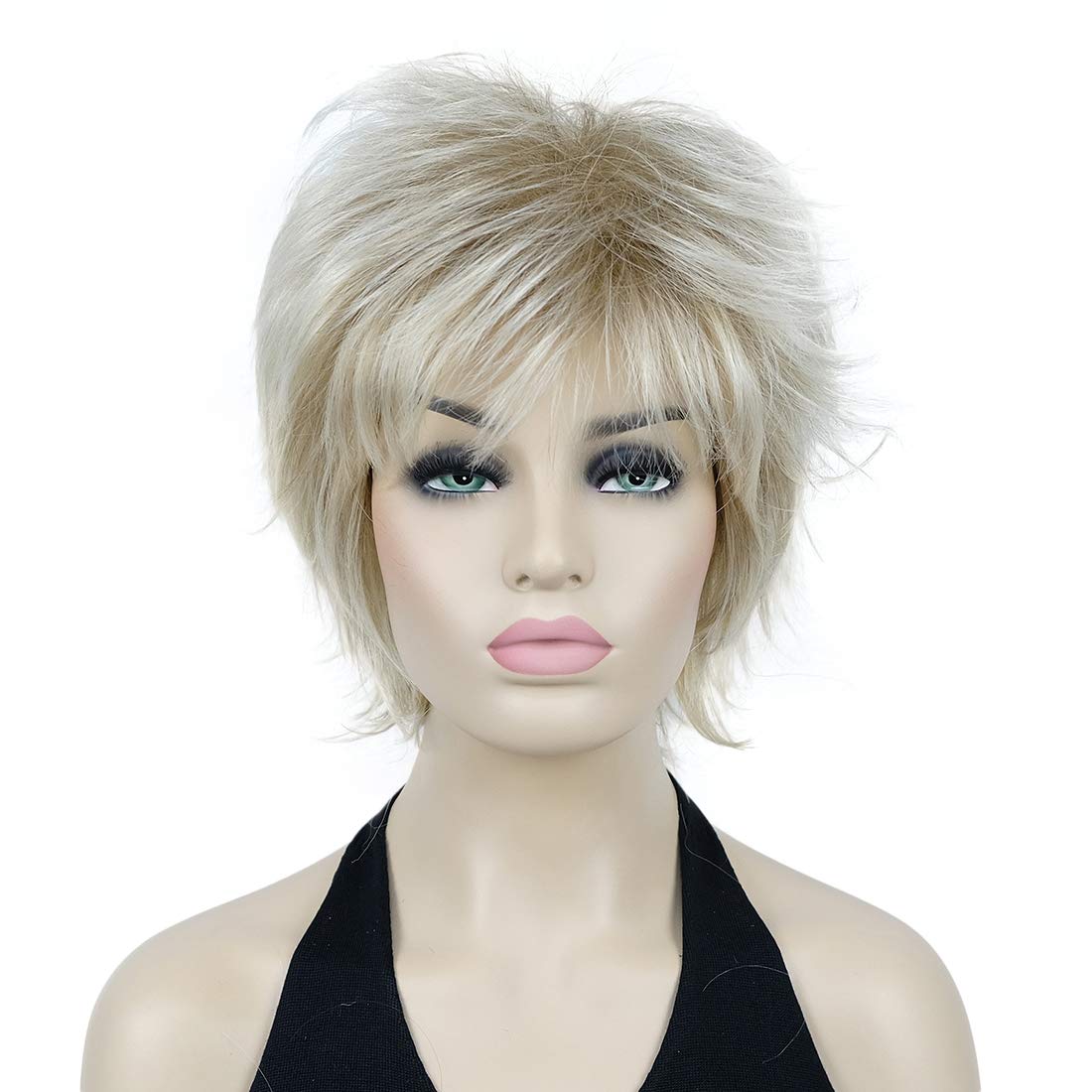 Lydell Short Layered Shaggy Wigs Wavy Full Synthetic Hair Wigs (15BT613 Blonde Mix) โ image 1