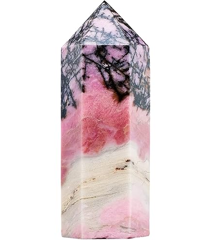 Amazon.com: Natural Rhodonite Tower Crystal Quartz Healing Wand