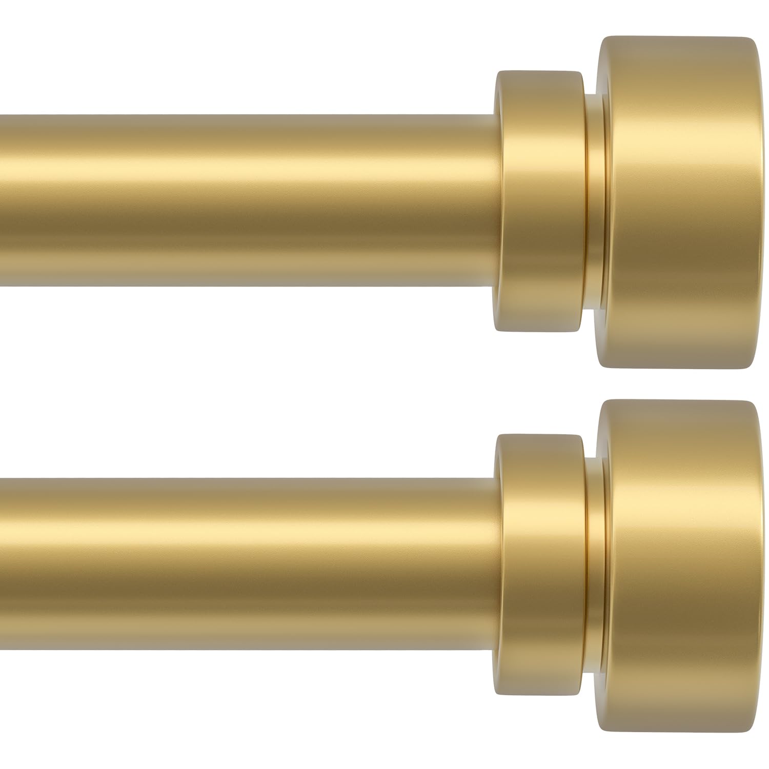 Photo 1 of PORTRES Modern Gold Curtain Rods set of 2 for Windows 28 to 48 Inches Adjustable Length 1" Diameter Heavy Duty Curtain Rod with Farmhouse Decorative Finials for Outdoor Bedroom Kitchen Living Room