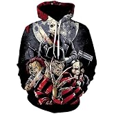CHLOBLOM Horror Movie Cosplay Hoodie Scary Costume Novelty Jacket Sweatshirt