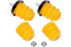 Gagsu Rear Axle Bumper with Nuts 523-049 & Control Front Arm Bumper 905-208 (4PCS) for Chevy Silverado 1500 & GMC Sierra 1500