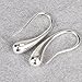 Casoty Fashion Classic Drop Earrings, Teardrop Dangle Back Earrings (Silver White and Gold / 2 Pairs)