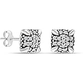 LeCalla 925 Sterling Silver Stud Earrings | Cubic Zirconia Stud Earrings for Women | Birthday Gifts Jewelry