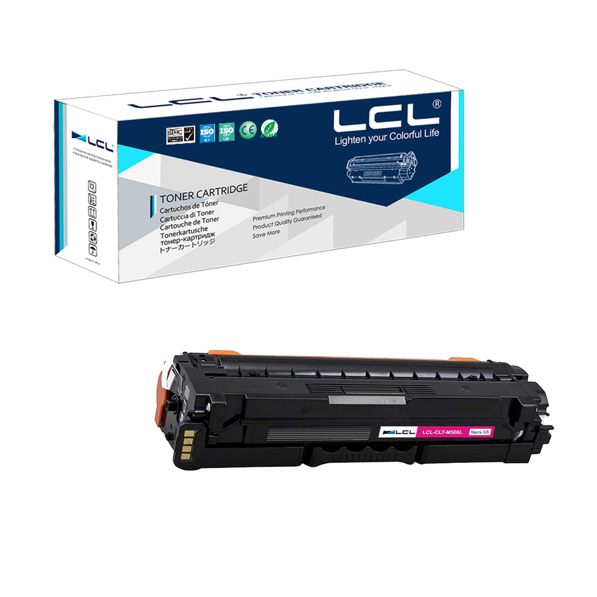 LCL Compatible Toner Cartridge CLT-M506L CLT-C506S CLT-506L CLT-506S High Yield (1Magenta) Replacement for Samsung CLP-680 680DW 680DN CLX-6260FR 6260FD 6260FW 6260ND 6260NR CLX-6260