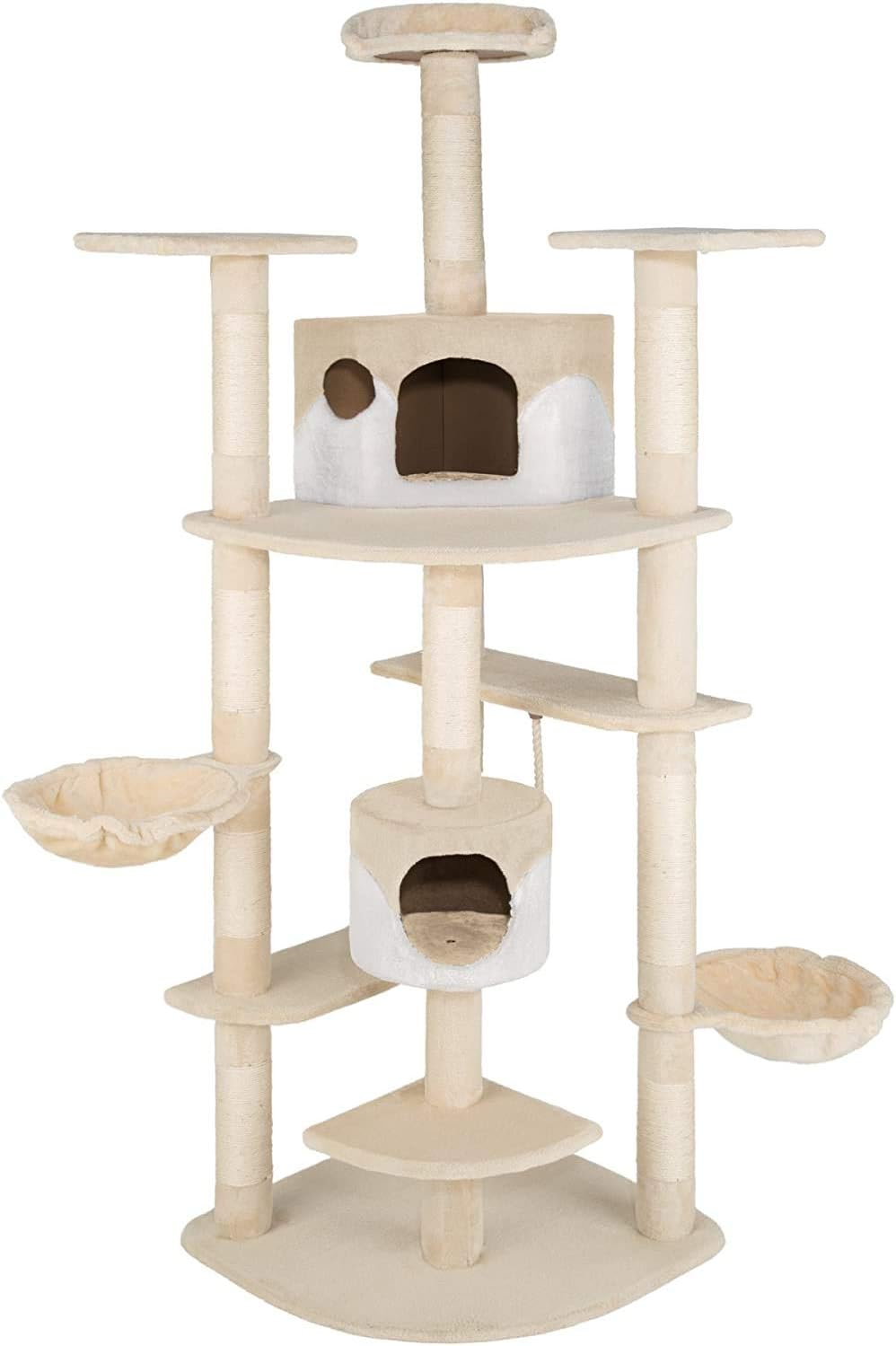 CA&T P.J Pet Products Ultimate Cat Play Tower and Scratching Post - One Size (Mega Climber), Beige