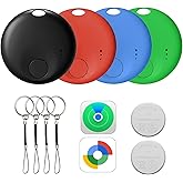 Air Tracker Tag for Android or iOS,Android Tracker Tag-4Pack,Dual System Tracker Tags,Compatible with Google's Find Hub and Apple Find My,Replaceable Battery,Item Finder for Keys,Wallet,Luggage,Bags