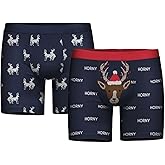 Tipsy Elves Christmas Underwear for Men - Comfy Cozy Holiday Boxer Briefs