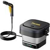 Fanttik NB10 Fold Cordless Electric Pressure Washer, Foldable Sprayer Washer w/3.2gal Tank, HD LED Display, 5-in-1 Nozzle, Max 220PSI, Type-C Charging, for Light Cleaning in Patio, Bicycles &amp; Camping