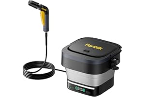 Fanttik NB10 Fold Cordless Electric Pressure Washer, Foldable Sprayer Washer w/3.2gal Tank, HD LED Display, 5-in-1 Nozzle, Ma